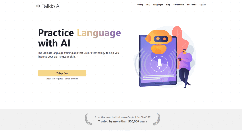 Talkio AI For Learn English