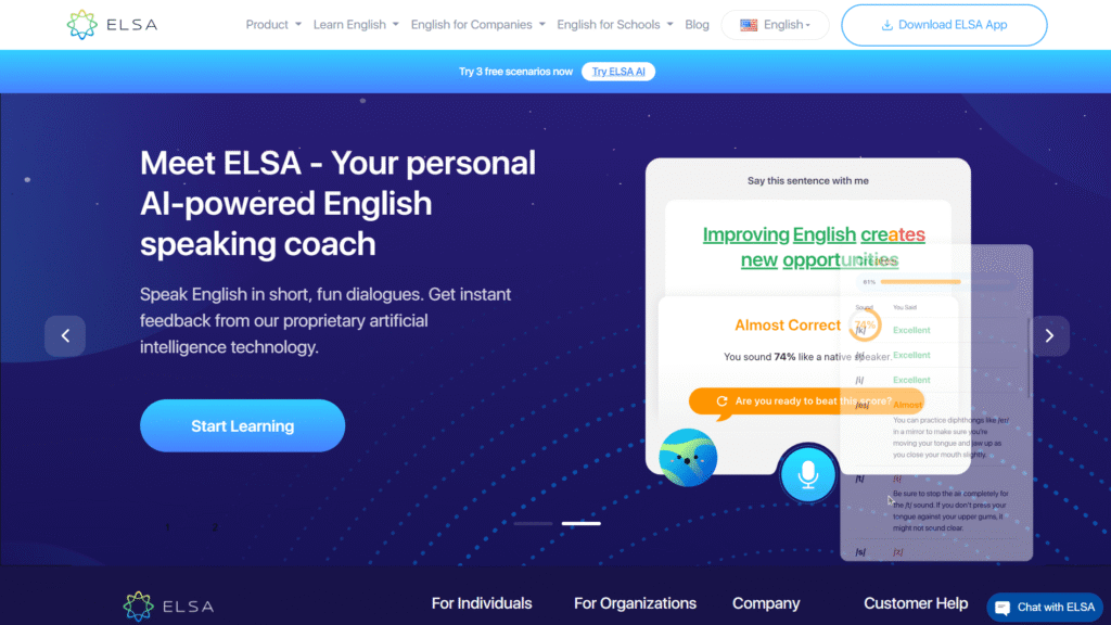 ELSA Speak AI tools