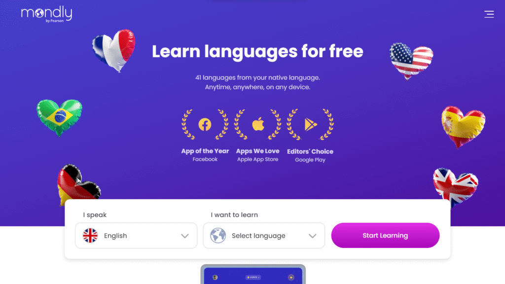 Mondly Languages Learning Home