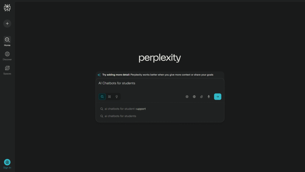 Perplexity AI Chatbots for Students