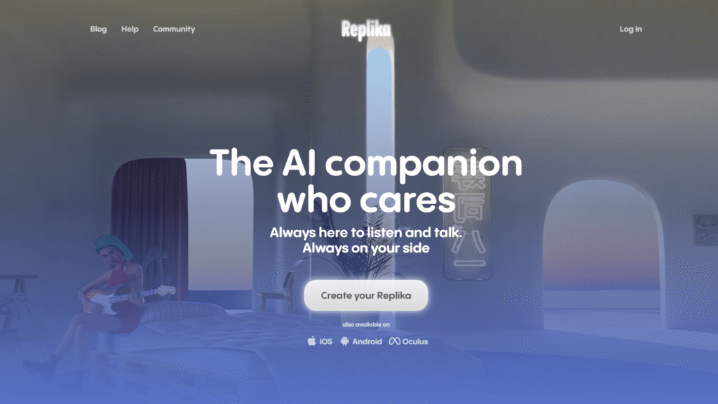 Replika AI english speaking