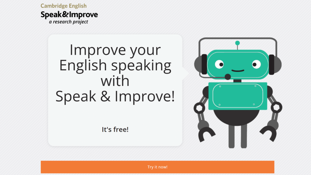 Speak & Improve (Cambridge) Free Homepage