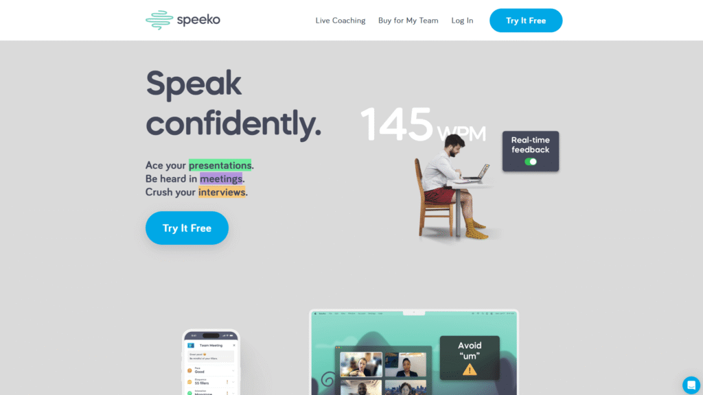 Speeko English speaking tool
