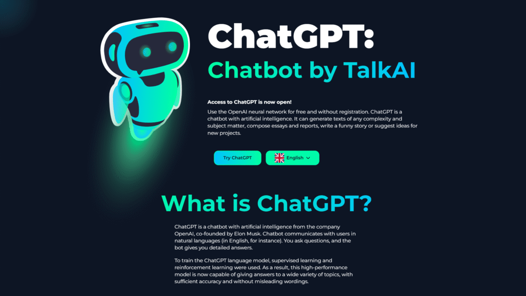 TalkAI Homepage