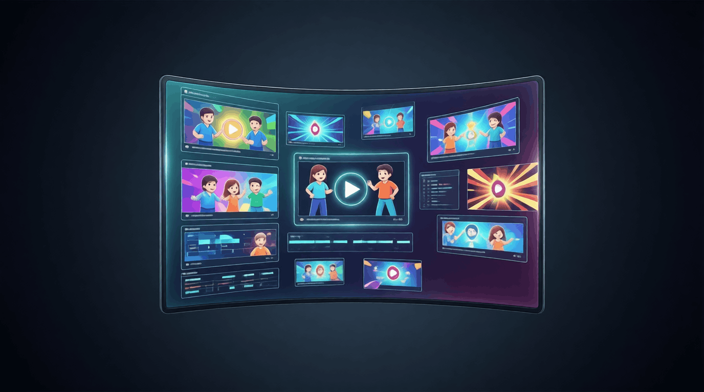 AI animated video creation with motion graphics and animation frames