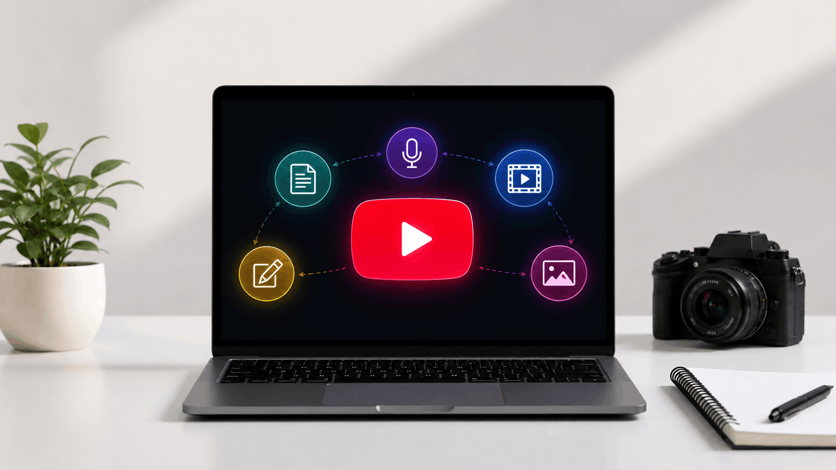 AI tools for YouTube creators illustration