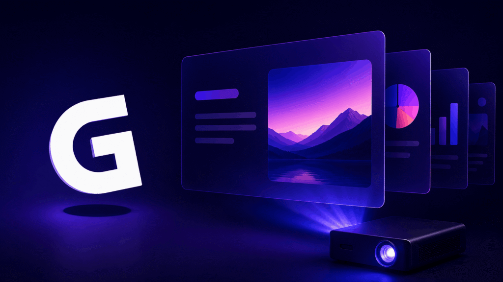 Gamma AI presentation interface illustration