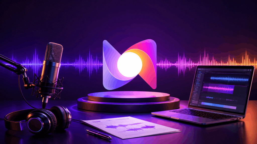 Murf AI Voice Generator Review, Premium 3D Hero Illustration