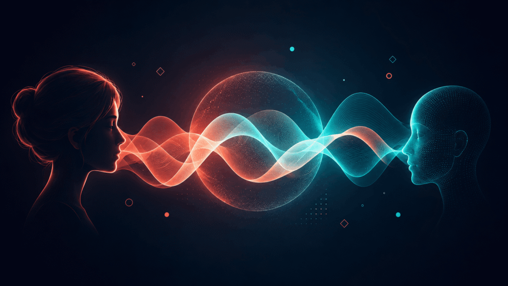 GPT-Live ChatGPT Voice shown as overlapping soundwaves for real-time AI conversation