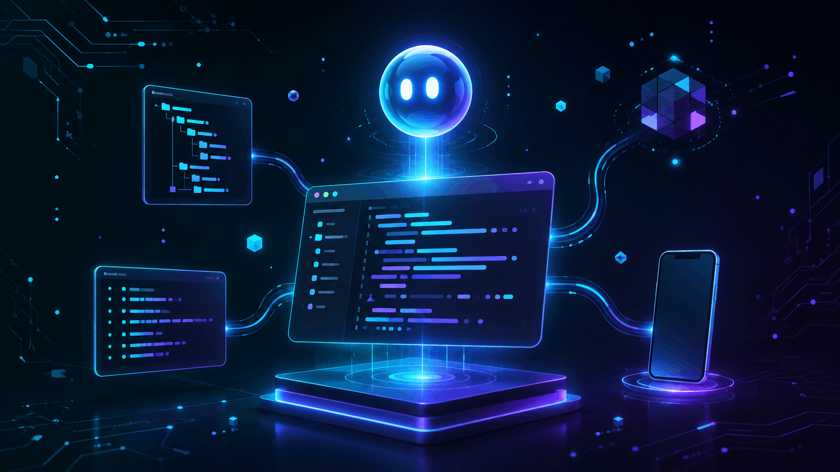 Z.ai Launches ZCode for GLM-5.2 illustrated as an AI coding agent working on a real software project.